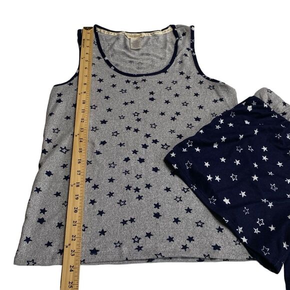 Lucky Brand Soft Two Piece Celestial Pajama Set Tank & Shorts Stars Sz M - Picture 6 of 12